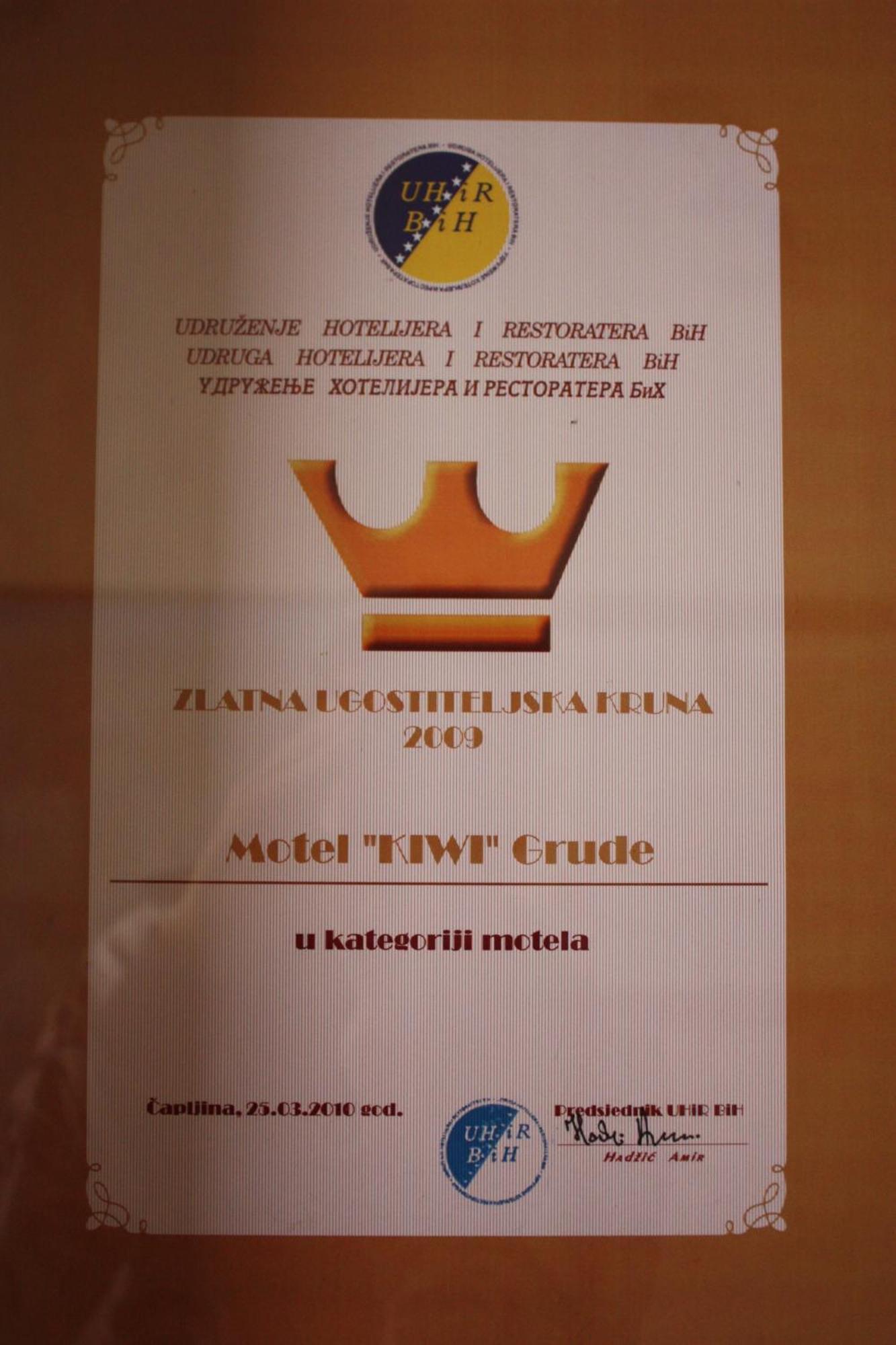 Motel Kiwi Grude Kültér fotó